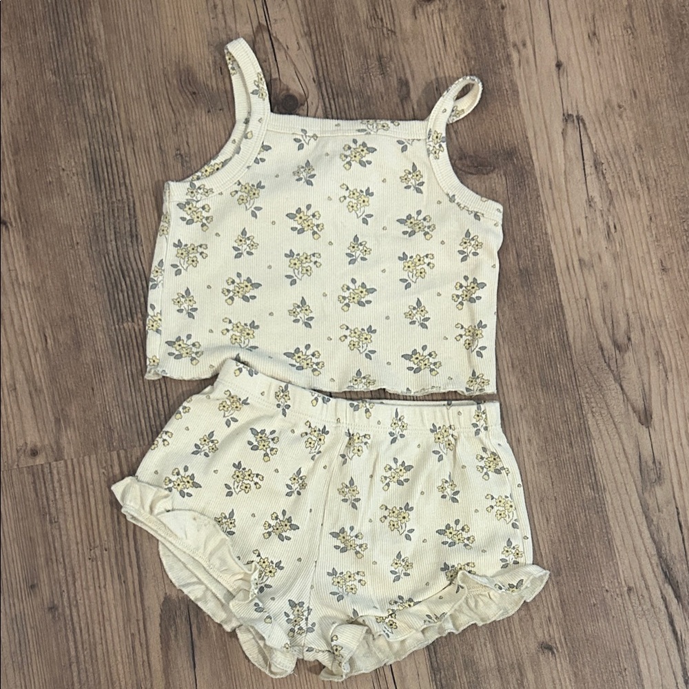 Quincy Mae Floral Tank Top and Shorts Set
